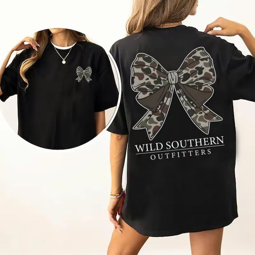 Local Girl Outfitters Camo Bow T-Shirt/Sweatshirt/Hoodie