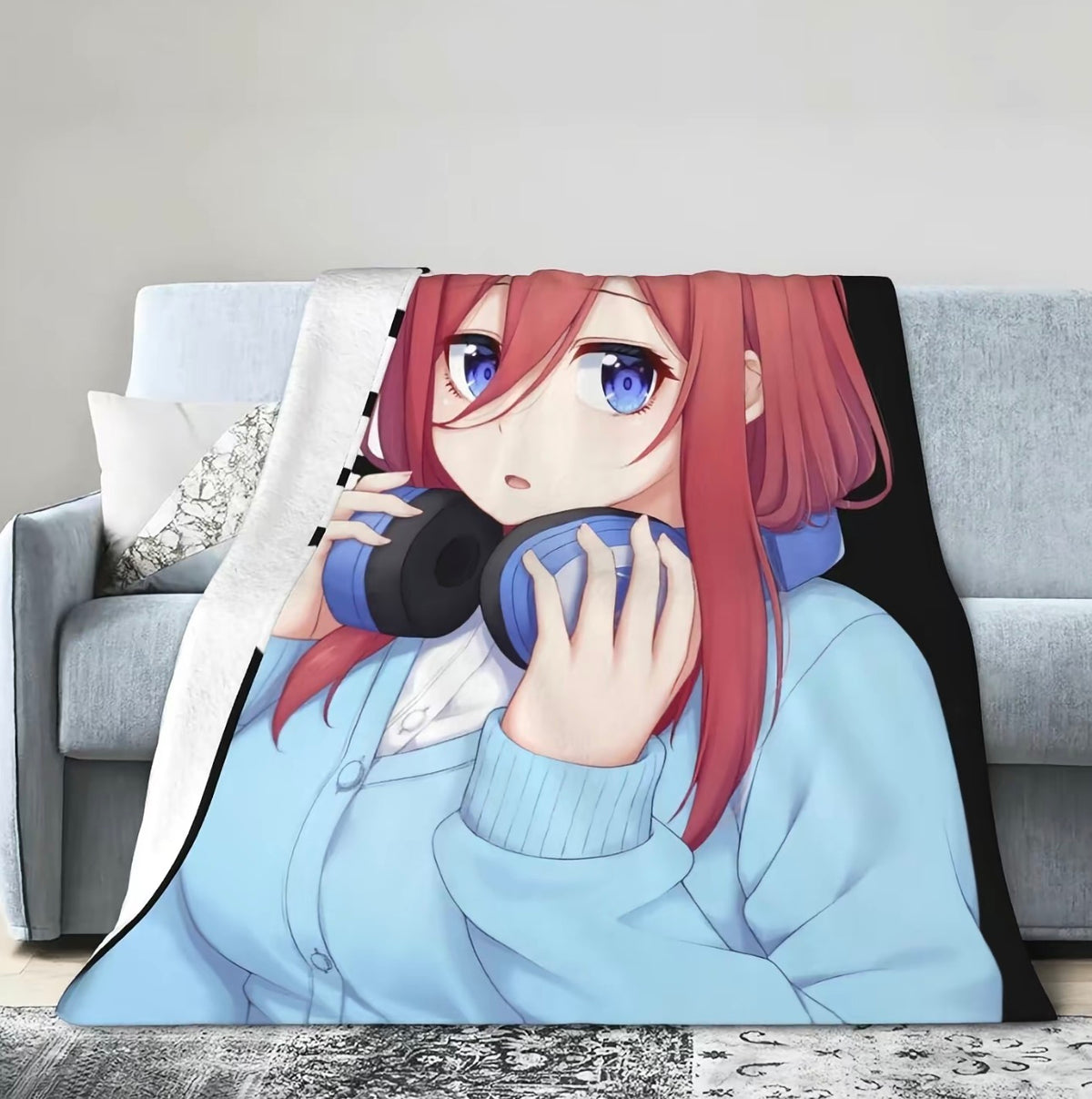 The Quintessential Quintuplets Miku Flannel Blanket
