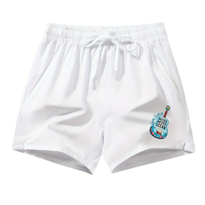 Mother Ocean Jimmy Buffett Drawstring Waist Shorts