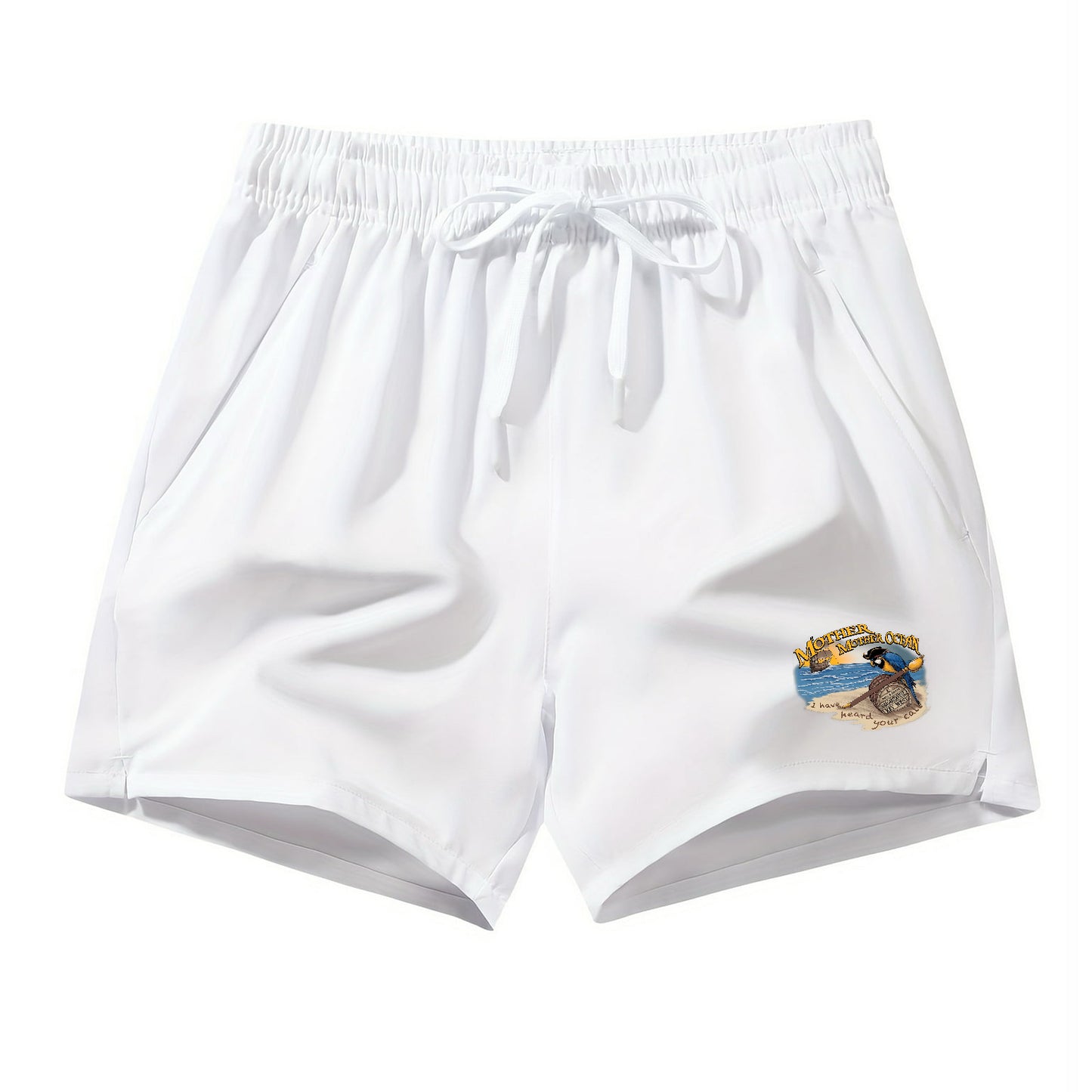 Mother Ocean Jimmy Buffett Drawstring Waist Shorts