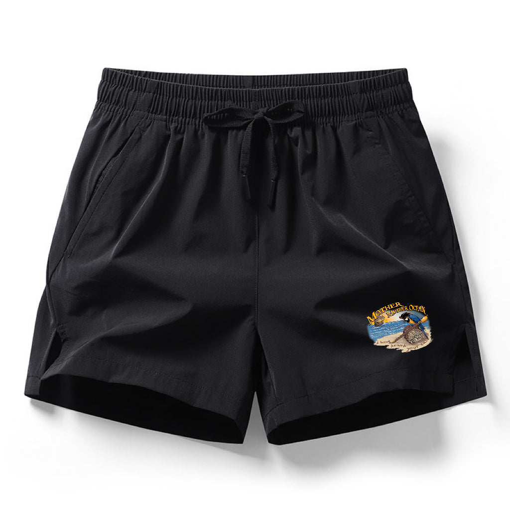 Mother Ocean Jimmy Buffett Drawstring Waist Shorts