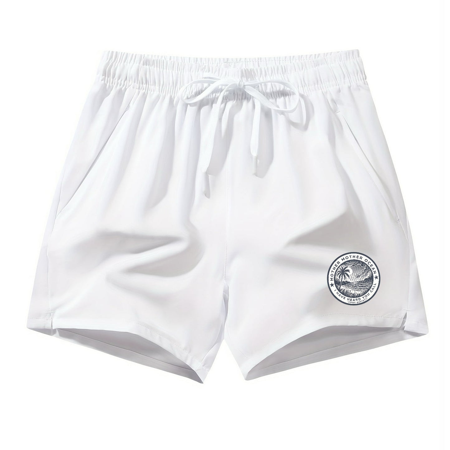 Mother Ocean Jimmy Buffett Drawstring Waist Shorts