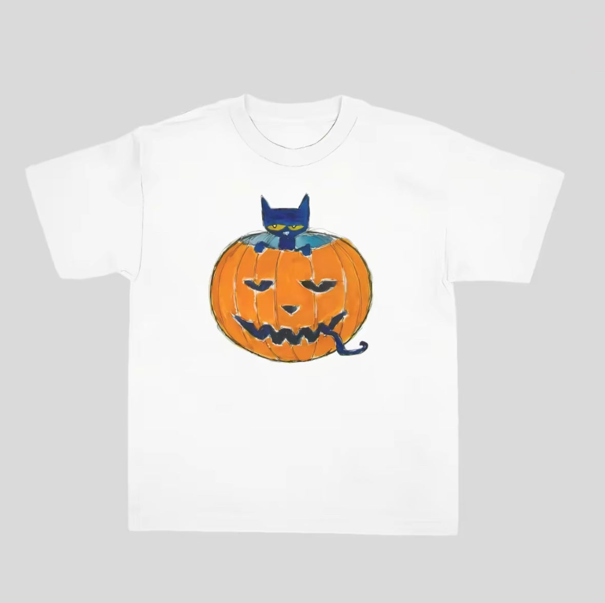 Pete Pumpkin Cat Cute Halloween T-Shirt/Sweatshirt/Hoodie