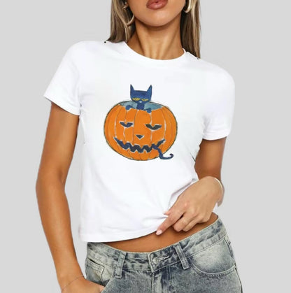 Pete Pumpkin Cat Cute Halloween T-Shirt/Sweatshirt/Hoodie