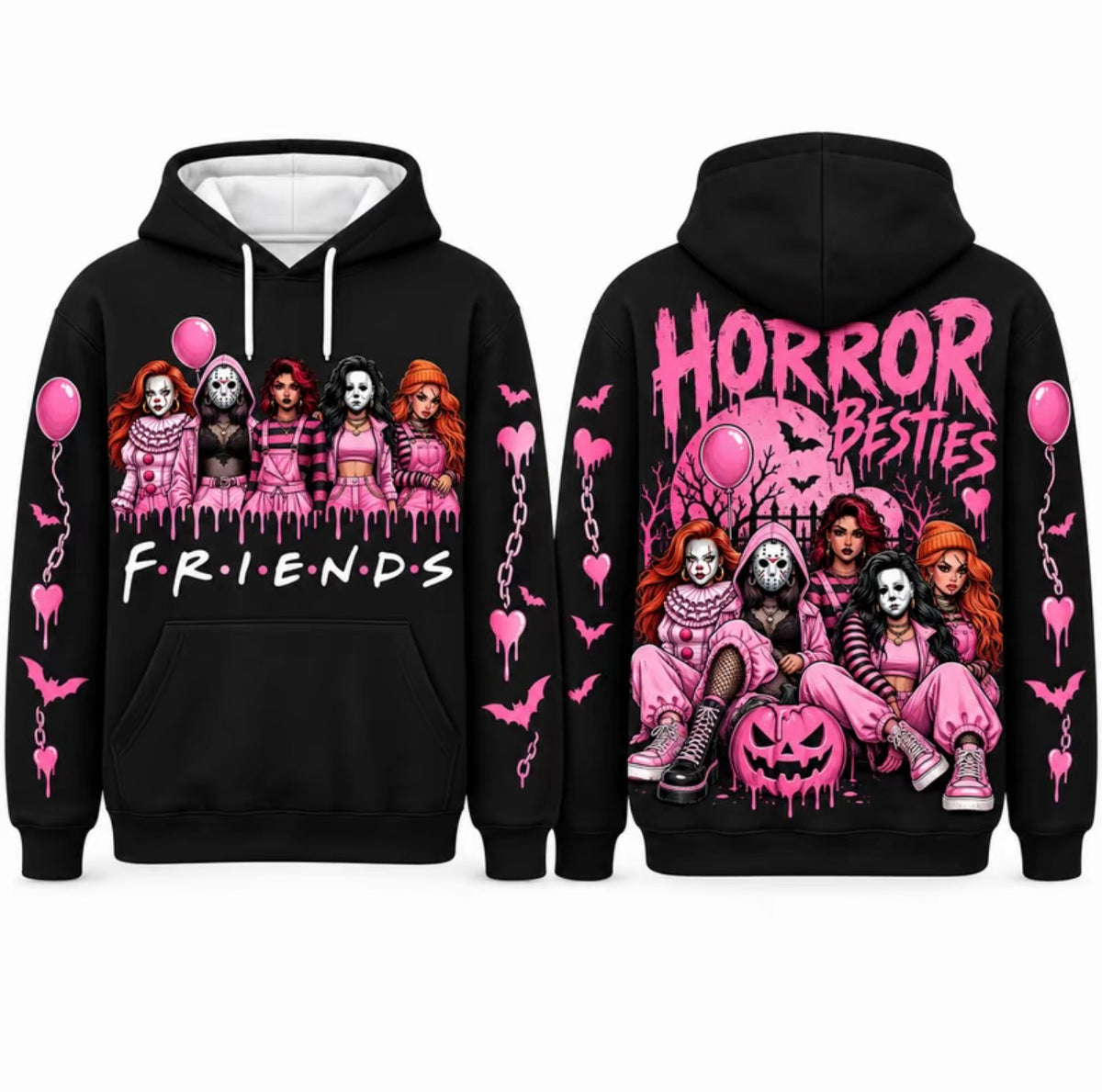 Unisex Pink Breast Cancer Awareness Horror T-Shirt/Sweatshirt/Hoodie