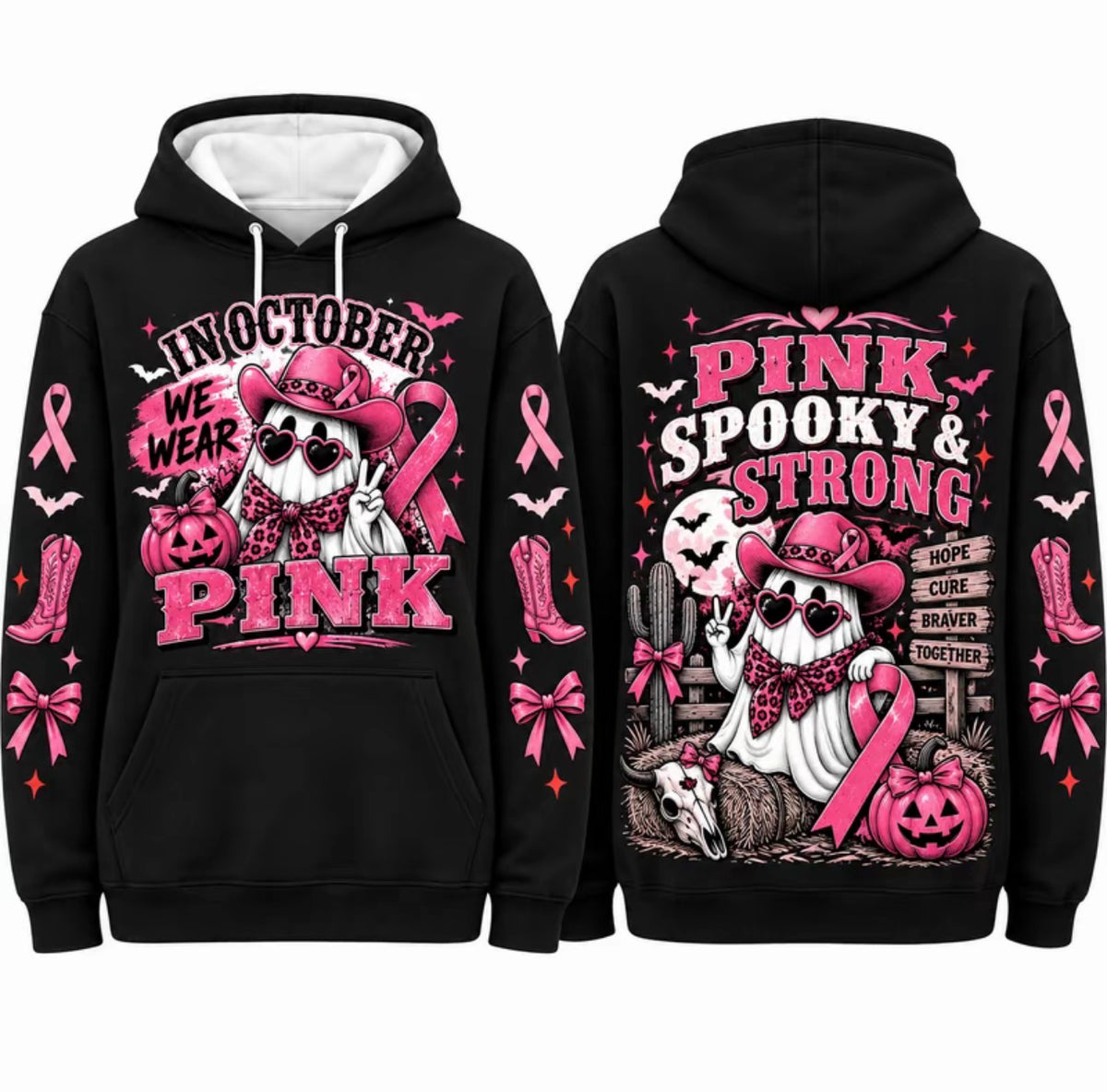 Unisex Pink Breast Cancer Awareness Horror T-Shirt/Sweatshirt/Hoodie