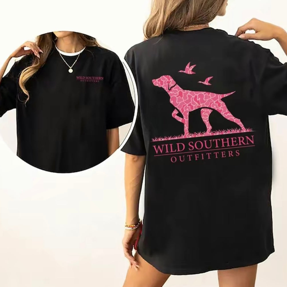 Pink Camo Hunting Dog T-Shirt/Sweatshirt/Hoodie
