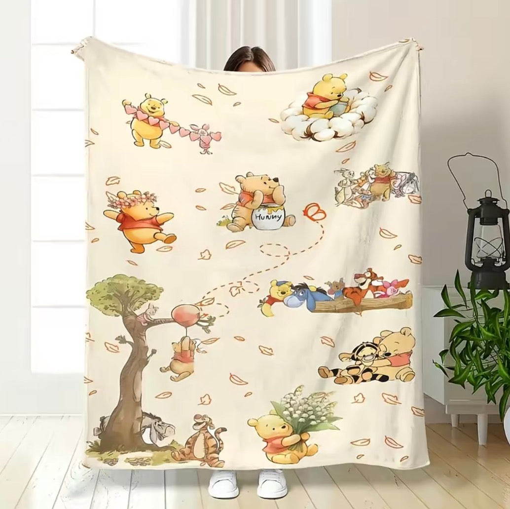 Vintage Cute Bear & Friends Cozy Blanket