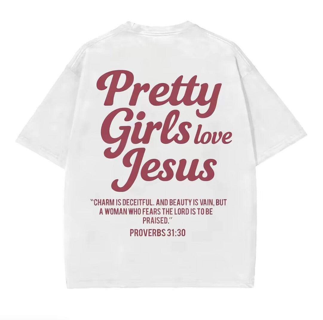 Pretty Girls Loves Jesus Vintage Graphic T-Shirt/Sweatshirt/Hoodie