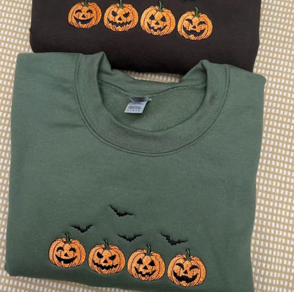 Vintage Pumpkins Spooky Embroidered T-Shirt/Sweatshirt/Hoodie