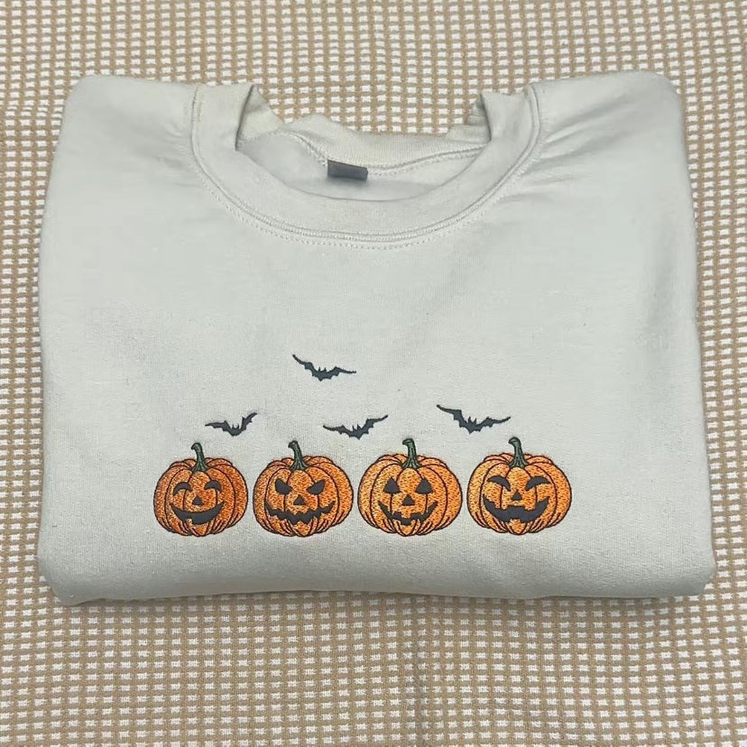 Vintage Pumpkins Spooky Embroidered T-Shirt/Sweatshirt/Hoodie