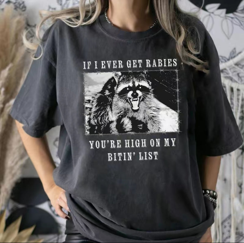 If I Ever Get Rabies Raccoon Trendy T-Shirt/Sweatshirt/Hoodie