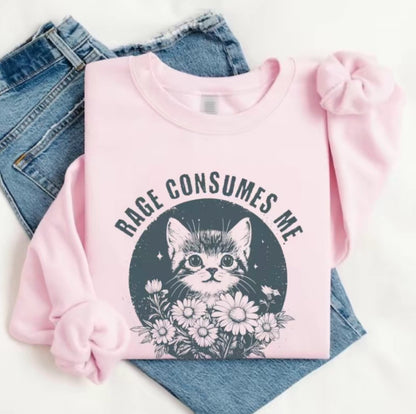 Rage Consumes Me Cat Meme T-Shirt/Sweatshirt/Hoodie