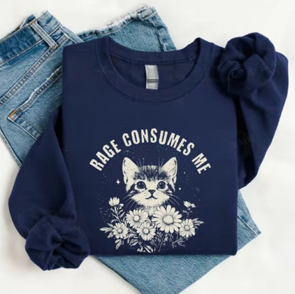 Rage Consumes Me Cat Meme T-Shirt/Sweatshirt/Hoodie