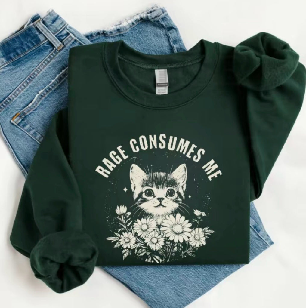 Rage Consumes Me Cat Meme T-Shirt/Sweatshirt/Hoodie