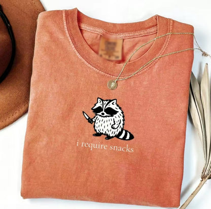 I Require Snacks Raccoon T-Shirt/Sweatshirt/Hoodie