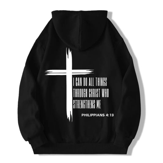 Cross & Letter Print Drop T-Shirt/Sweatshirt/Hoodie