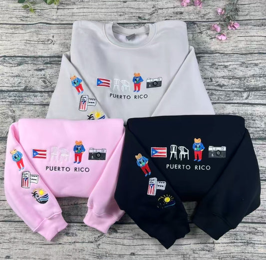 Puerto Rico Embroidered T-Shirt/Sweatshirt/Hoodie