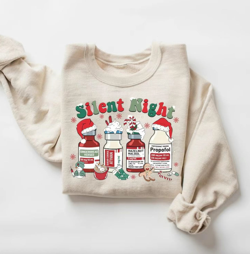 Silent Night Christmas T-Shirt/Sweatshirt/Hoodie