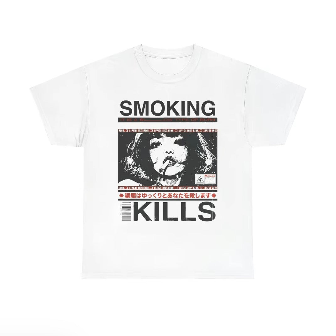 Smoking Kills Retro Manga Style Graphic T-Shirt/Sweatshirt/Hoodie