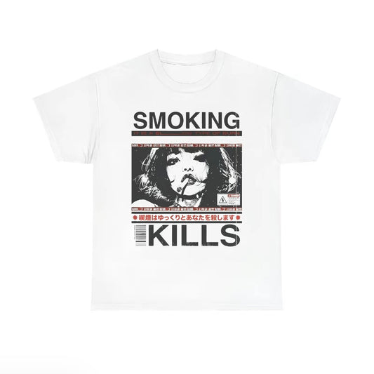 Smoking Kills Retro Manga Style Graphic T-Shirt/Sweatshirt/Hoodie