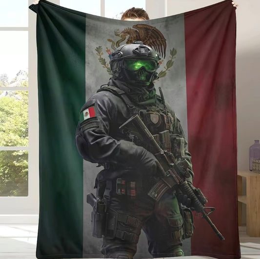 Tactical Soldier Military Flannel Blanket