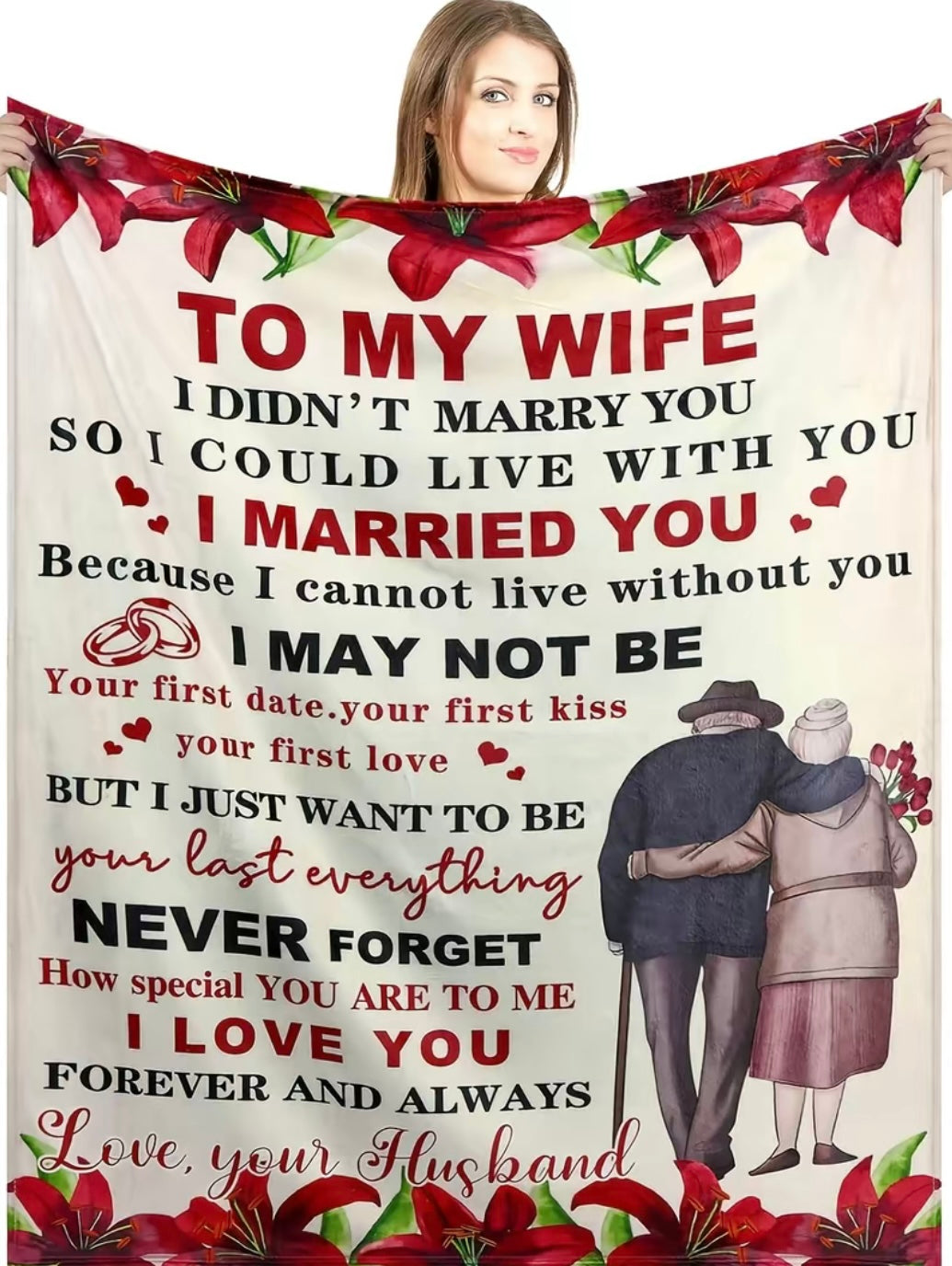 Gifts For Wife From Husband To My Wife Flannel Blanket