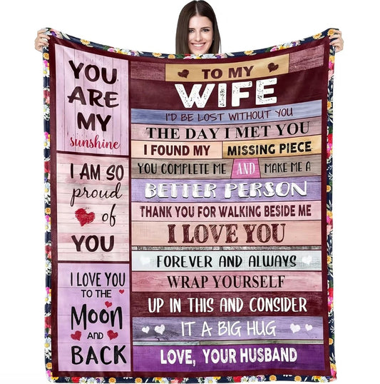 Gifts For Wife From Husband To My Wife Flannel Blanket