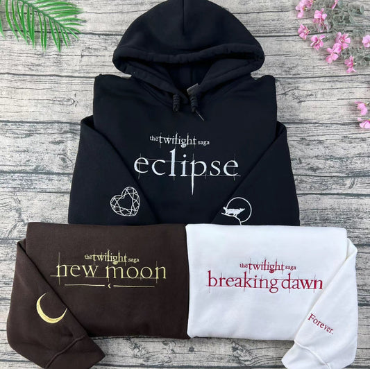 Twilight Saga Embroidered Book Cover Aesthetic T-Shirt/Sweatshirt/Hoodie