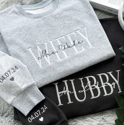 Wifey Personalized Embroidered T-Shirt/Sweatshirt/Hoodie